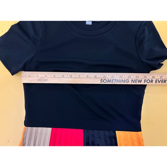 Karl Lagerfeld Paris Size 6 Colorblock Pleated Midi Dress NWT - Picture 8 of 10